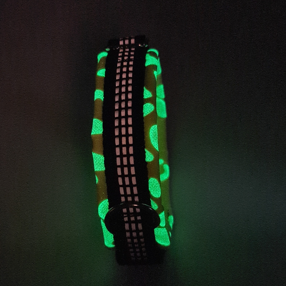 Halsband Safety - schwarz, Neongelb, reflektierend und fluoreszierend!